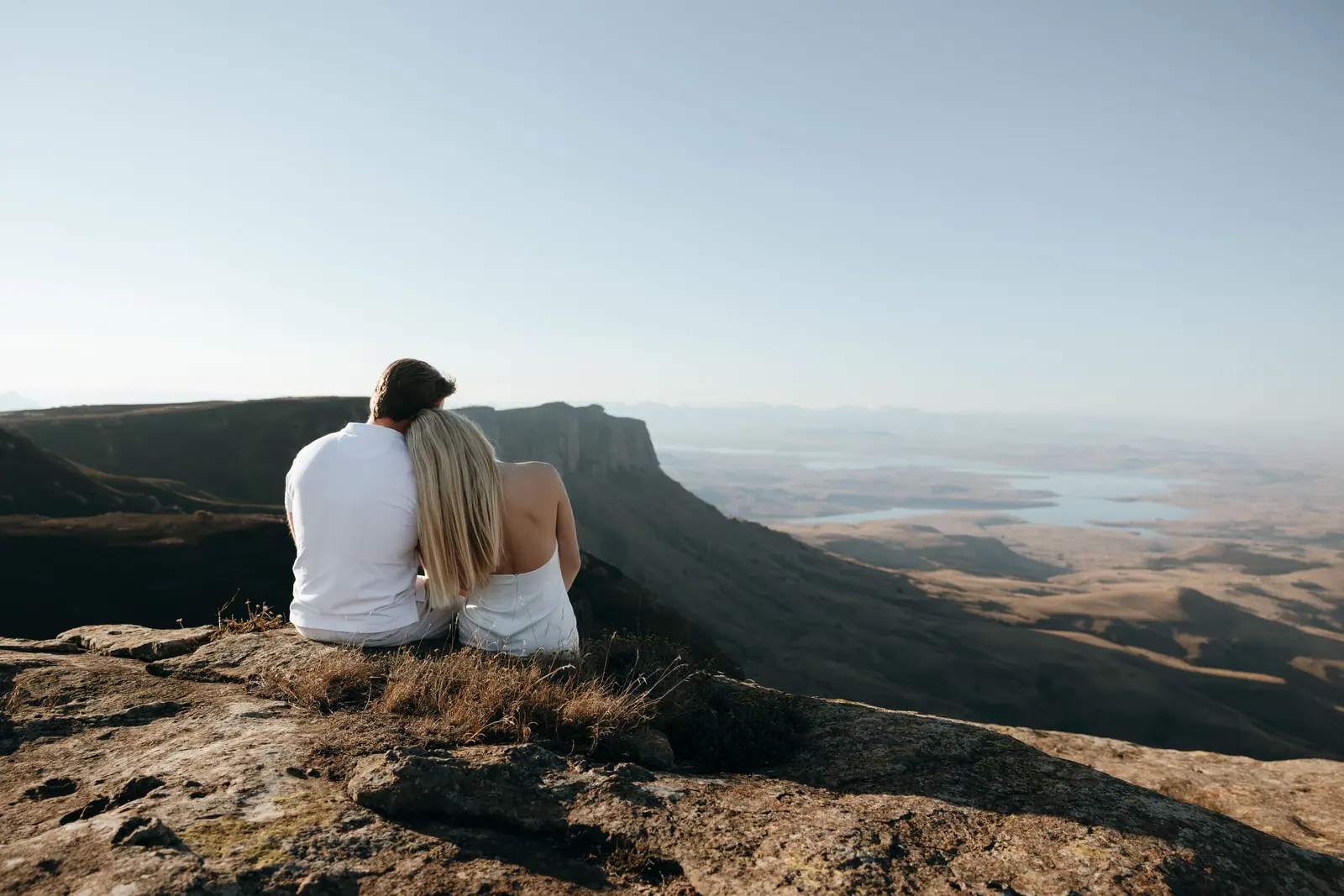Looking out over the escarpment together